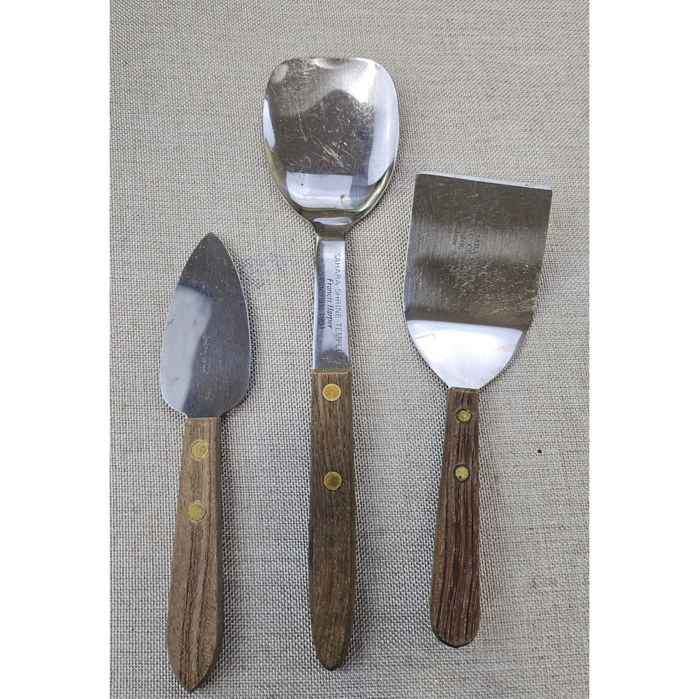 Warco Hickory Farms Sahara Shrine Temple Serving Set Vintage 1967 1981 Engraved